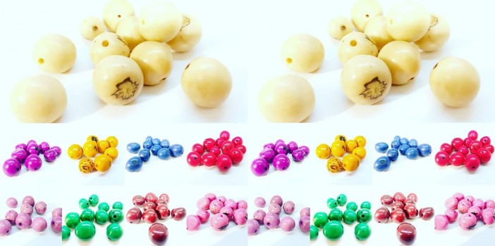 Perles végétales colorées