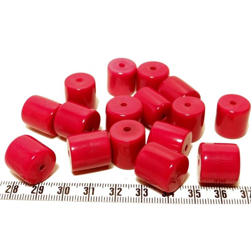 Tagua cylindre rouge x1