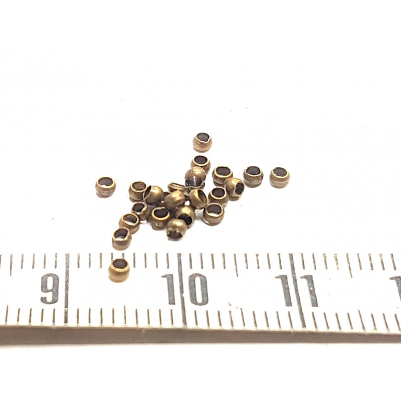 Perle à écraser 2 mm couleur bronze