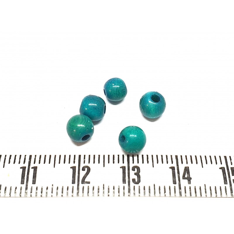 Tagua perle  5mm vert émeraude