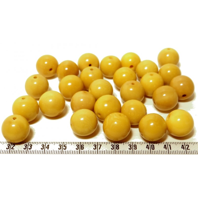 Tagua perle jaune 15mm  x1