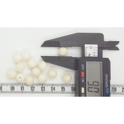 Tagua perle  9mm blanc