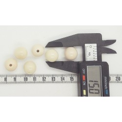 Tagua perle 15mm blanc