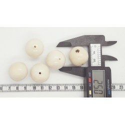 Tagua perle 25mm blanc