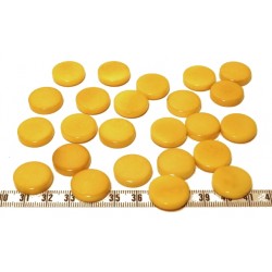 Tagua disque 19mm jaune x1