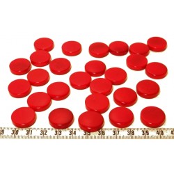 Tagua disque 19mm rouge x1
