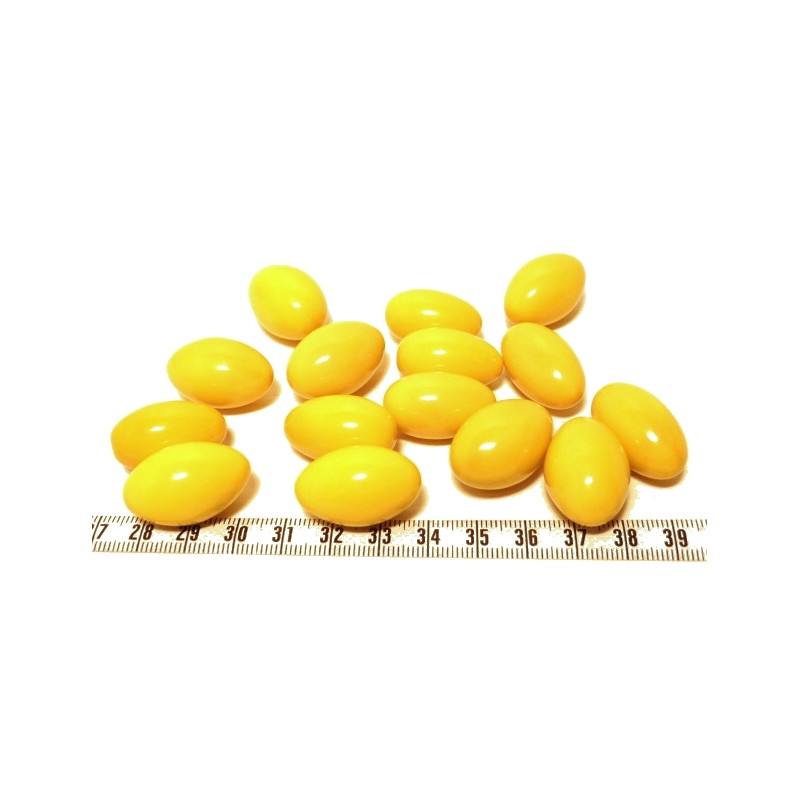 Tagua olive 15mm jaune x1