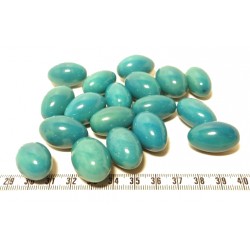 Tagua olive 15mm bleu x1