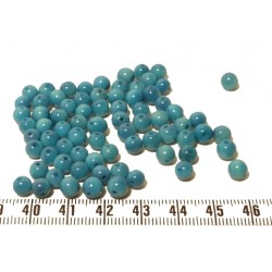 Tagua perle 5mm bleu x1