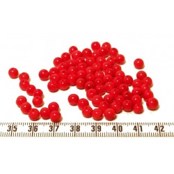 Tagua perle 5mm rouge x1