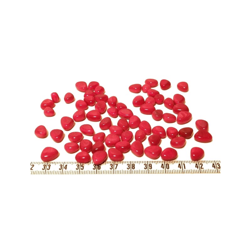 Tagua rocaille rouge x1